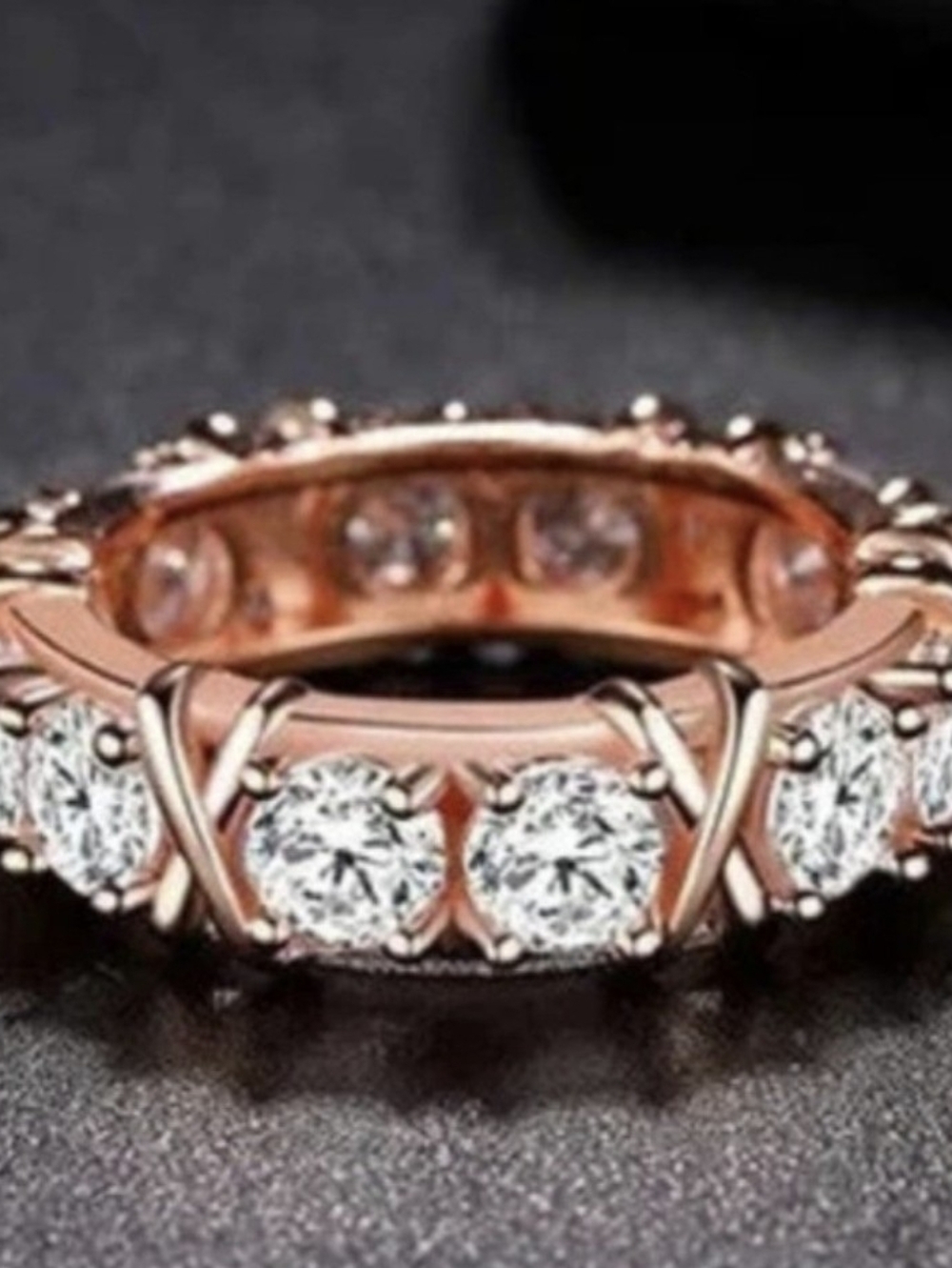 Diamond Rose Ring Moissanite. Magnetology